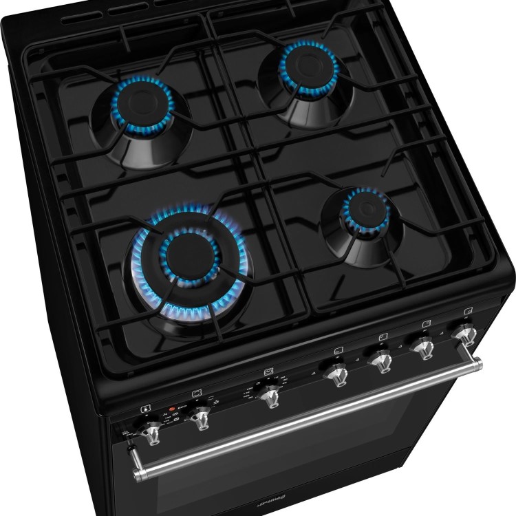 Smeg Concert 60cm Dual Fuel Cooker - Black