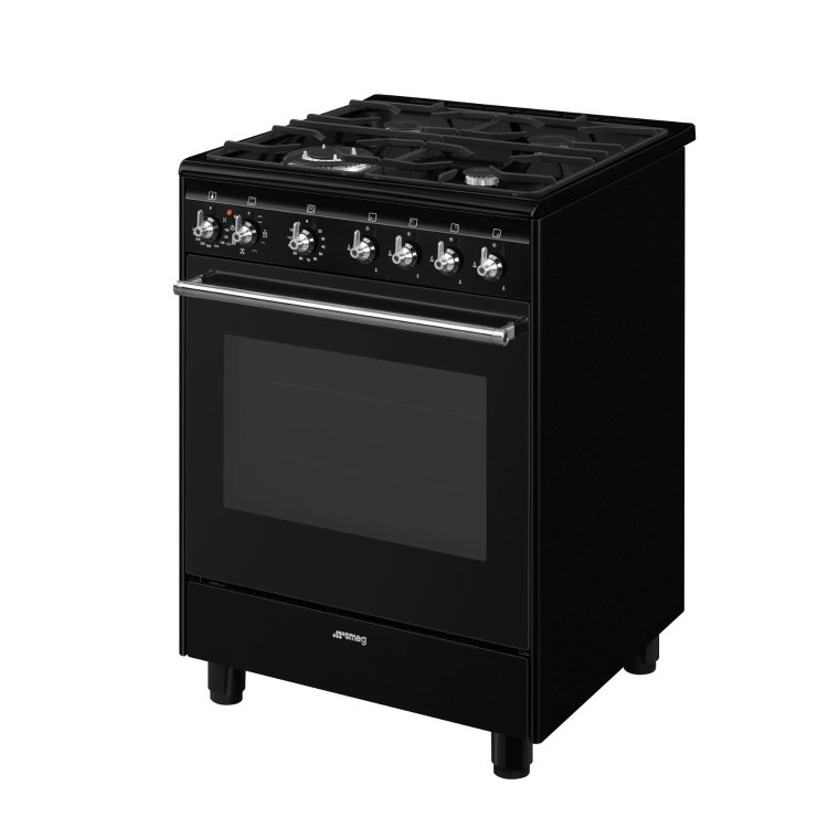 Smeg Concert 60cm Dual Fuel Cooker - Black