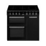 Smeg Concert 90cm Electric Range Cooker with Induction Hob Top - Black