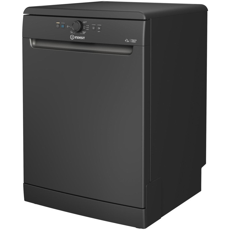 Indesit Fast&Clean Freestanding Dishwasher - Black