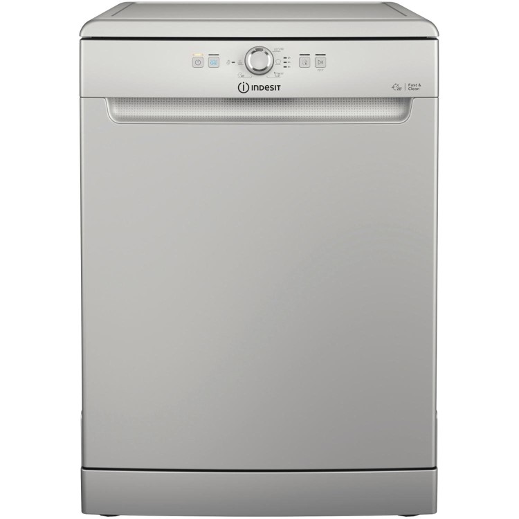 Indesit Fast&Clean Freestanding Dishwasher - Silver