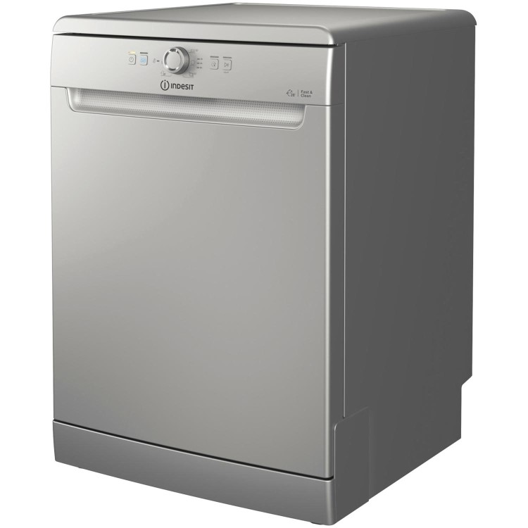 Indesit Fast&Clean Freestanding Dishwasher - Silver