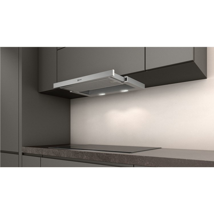 Refurbished Neff N30 D46BR22N1B 60cm Telescopic Canopy Cooker Hood Silver