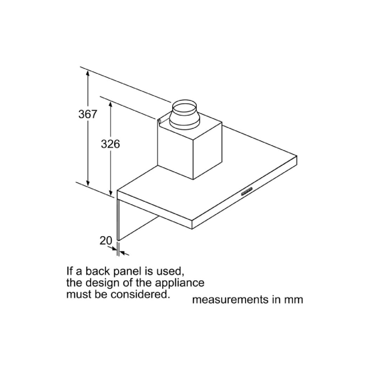 Refurbished Neff N30 D62BBC0S0B 60cm Chimney Hood Black