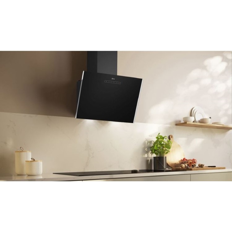 Neff N30 80cm Angled Chimney Cooker Hood - Black