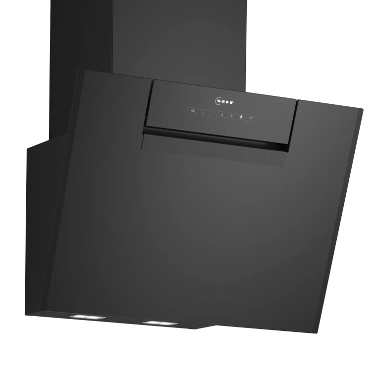 Neff N50 60cm Angled Chimney Cooker Hood - Black Glass