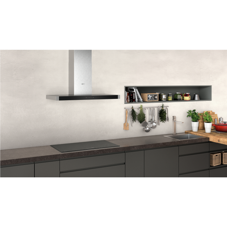 Neff N50 90cm Touch Control Box Design Cooker Hood - Stainless Steel