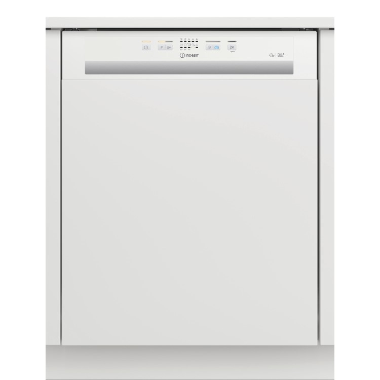 Indesit Fast&Clean Semi Integrated Dishwasher - White