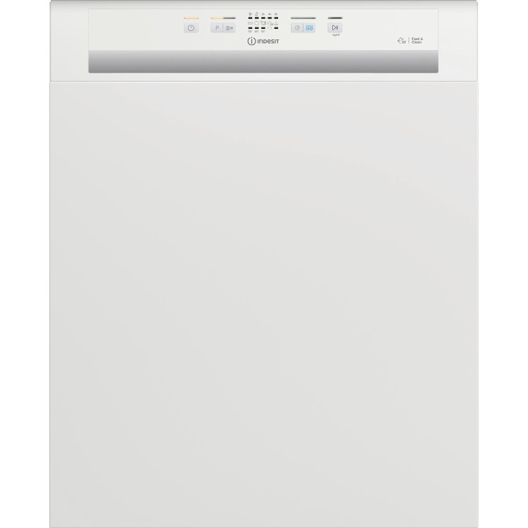 Indesit Fast&Clean Semi Integrated Dishwasher - White