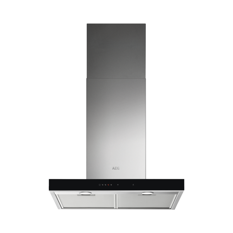 Refurbished AEG DBE5661HG 60cm Slimline Chimney Cooker Hood with Hob2Hood Stainless Steel