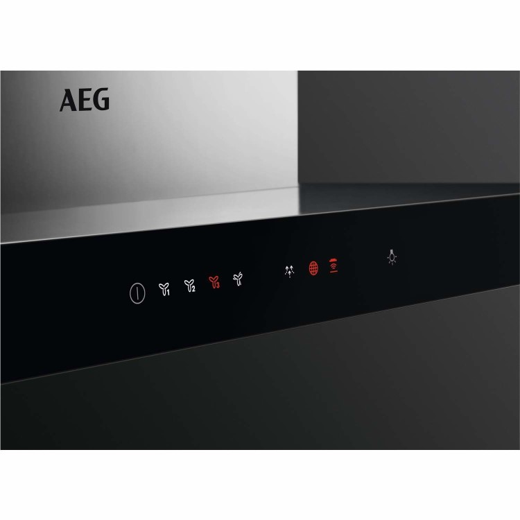 AEG 9000 Series 70cm Slimline Chimney Cooker Hood with Hob2Hood - Stainless Steel