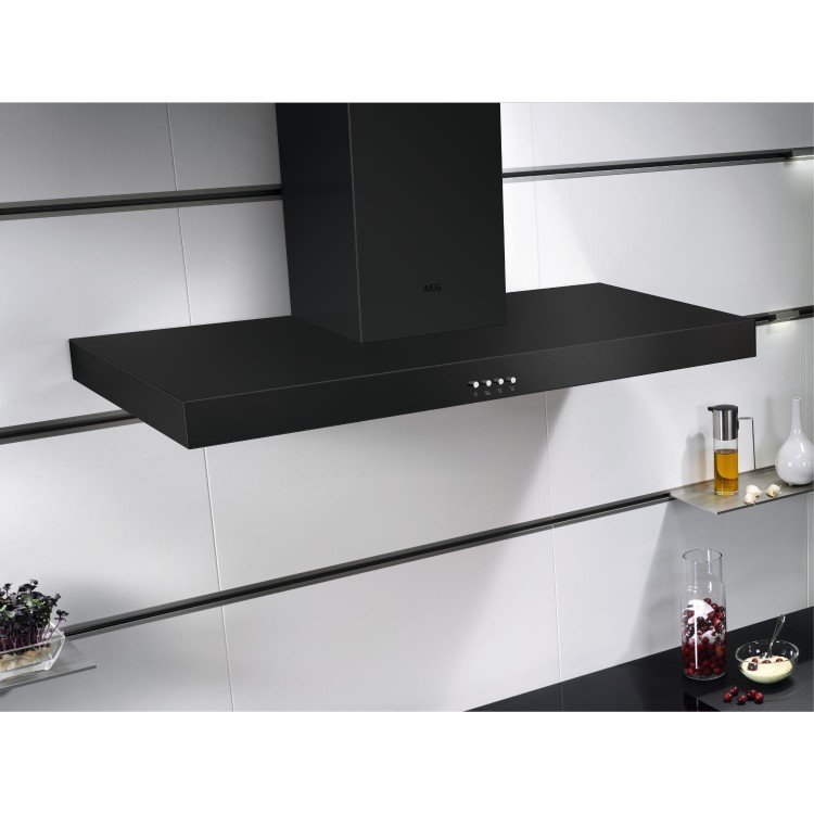 Refurbished AEG 6000 Series DBX3951R 90cm ExtractionTech Cooker Hood Black