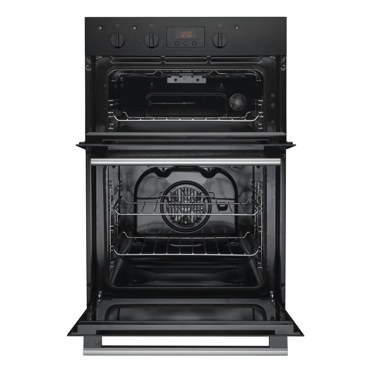 Refurbished Hotpoint Newstyle DD2540BL 60cm Double Built In Electric Oven Black