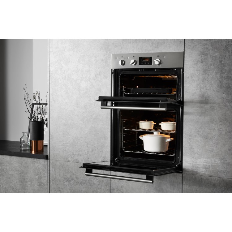 Hotpoint Electric Built-In Double Oven - Stainless Steel