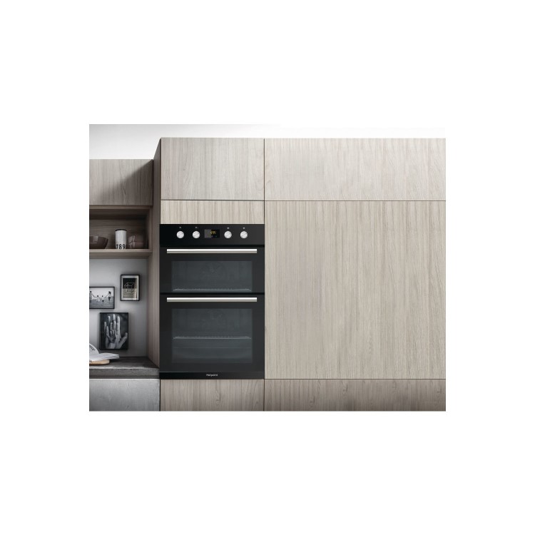 Hotpoint Built-In Electric Double Oven - Black