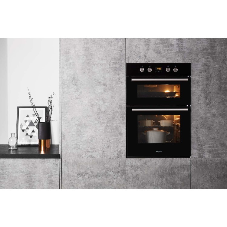 Hotpoint Built-In Electric Double Oven - Black