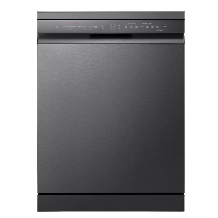 LG TrueSteam QuadWash Freestanding Dishwasher - Matte Black