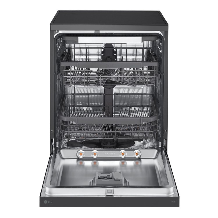 LG TrueSteam QuadWash Freestanding Dishwasher - Matte Black