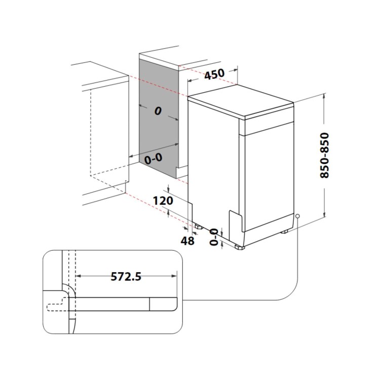 Refurbished Indesit DF9E1B10UK 9 Place Freestanding Slimline Dishwasher White