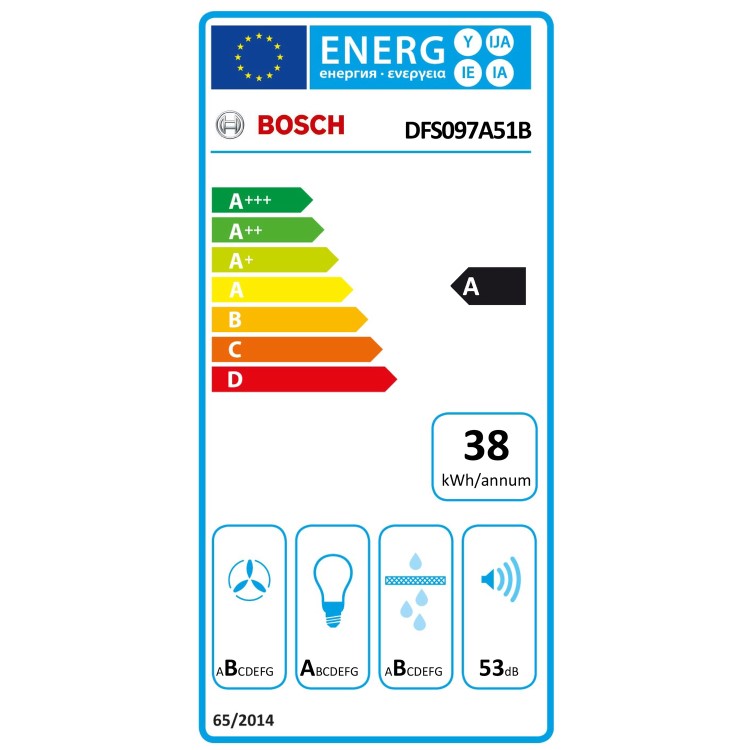 Refurbished Bosch Series 4 DFS097A51B 90cm Telescopic Canopy Cooker Hood Stainless Steel