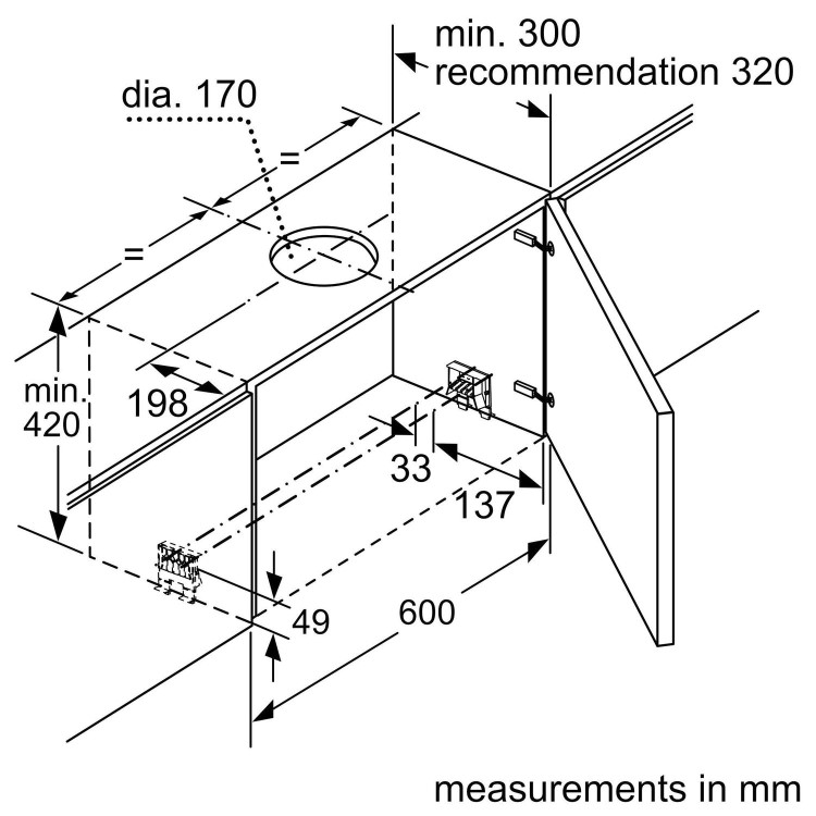 Refurbished Bosch Series 4 DFS097A51B 90cm Telescopic Canopy Cooker Hood Stainless Steel