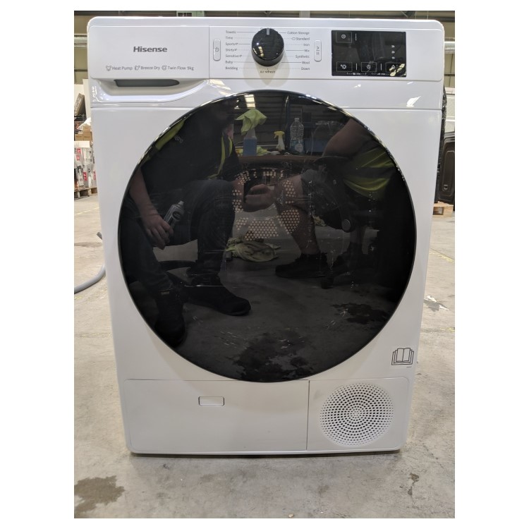 Refurbished Hisense DHGE904 Freestanding Heat Pump 9KG Tumble Dryer