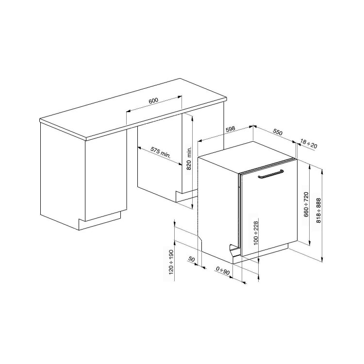 Smeg Universal Integrated Dishwasher