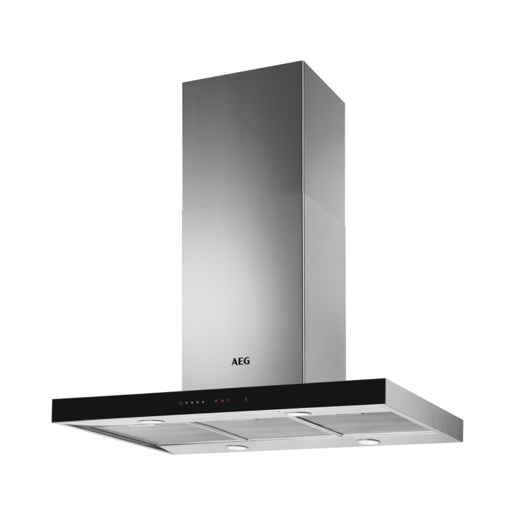 AEG 90cm Slimline Island Hood with Hob2Hood - Stainless Steel