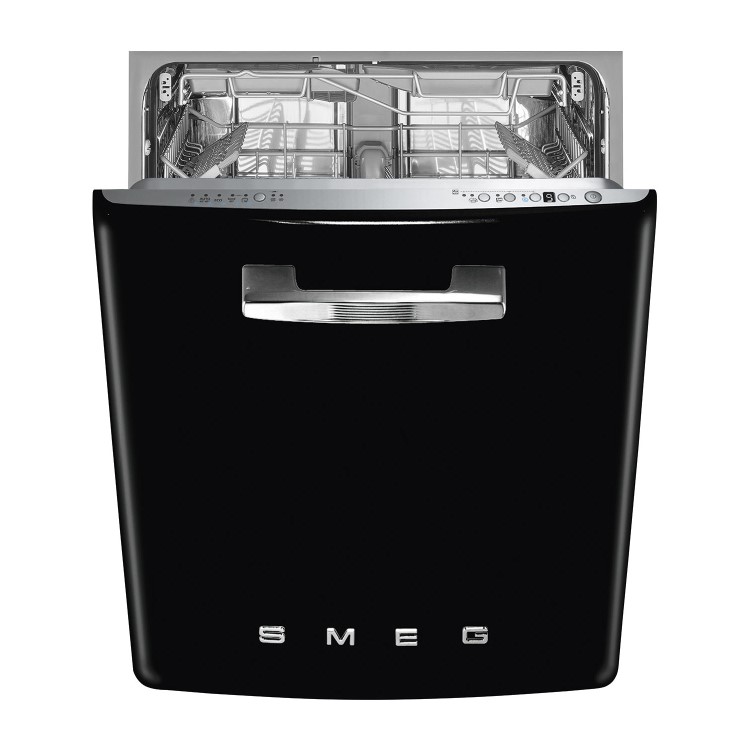 Smeg Retro Integrated Dishwasher - Black - B-Rated, Black control panel