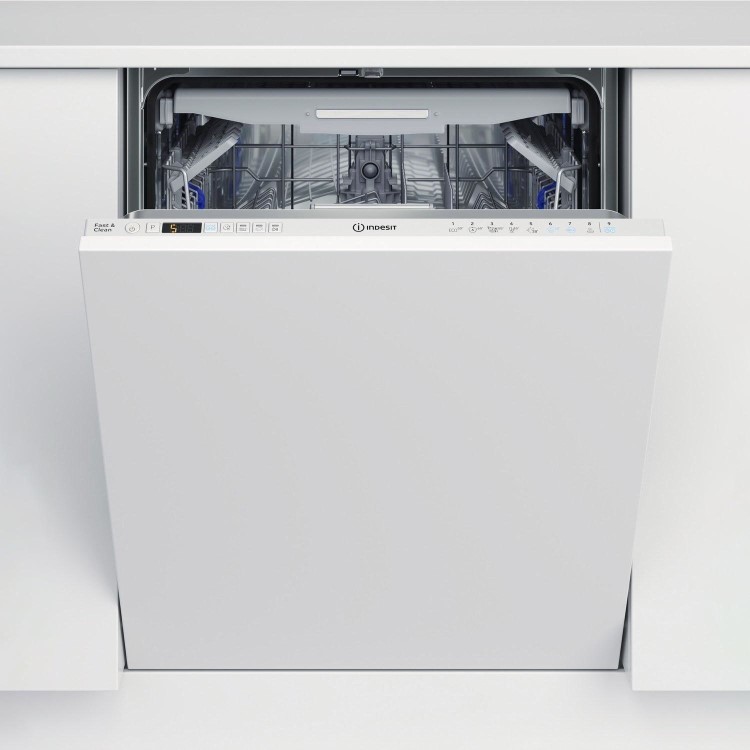 Indesit Fast&Clean Integrated Dishwasher - D-Rated, White control panel