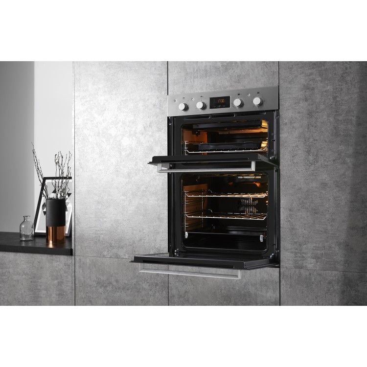 Hotpoint Built-In Electric Double Oven - Stainless Steel