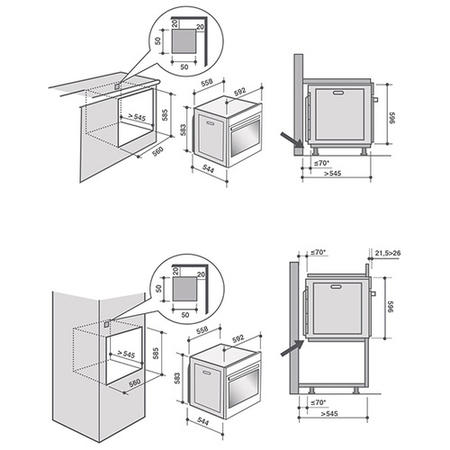 Refurbished De Dietrich DOP7340X 60cm Single Built In Electric Oven with Pyrolytic Cleaning Platinum