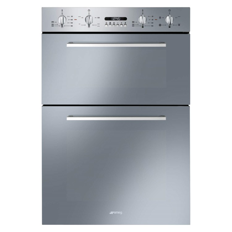 Smeg DOSF44X Cucina 60cm Stainless Steel Electric Double Multifunction Oven with New Style Controls