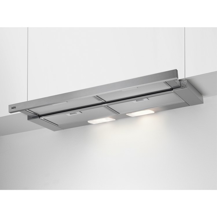 Refurbished AEG DPB3932S 90cm Telescopic Canopy Cooker Hood Silver