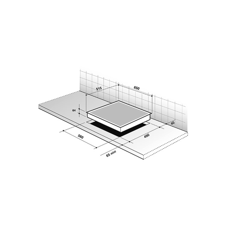 De Dietrich 65cm 4 Zone Induction Hob