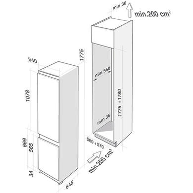 De Dietrich DRC1027J 282 Litre 70-30 Integrated Fridge Freezer