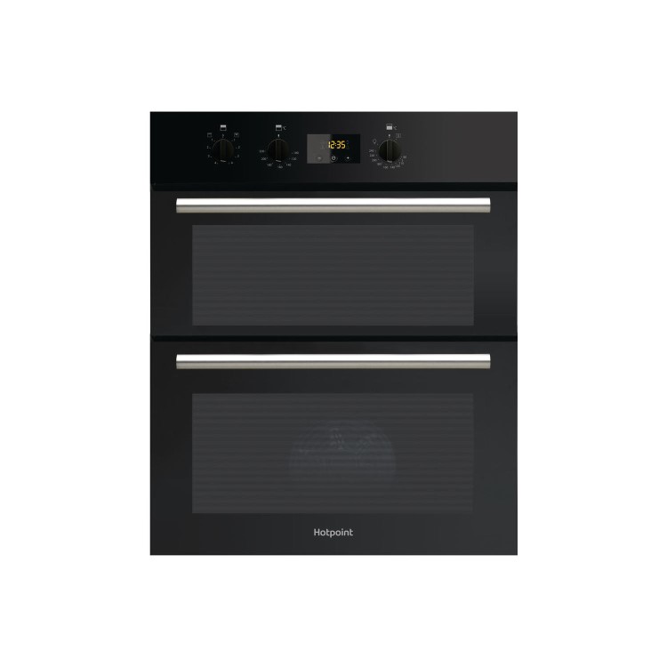 Refurbished Hotpoint Luce DU2540BL 60cm Double Built Under Electric Oven Black