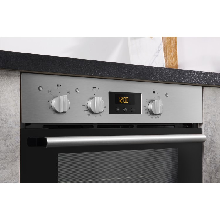 Hotpoint Luce Electric Built Under Double Oven - Stainless Steel