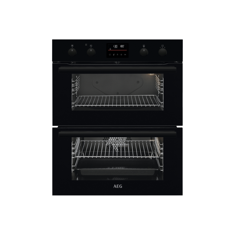 Refurbished AEG 6000 Series DUB535060B 60cm Double Built Under Electric Oven Black