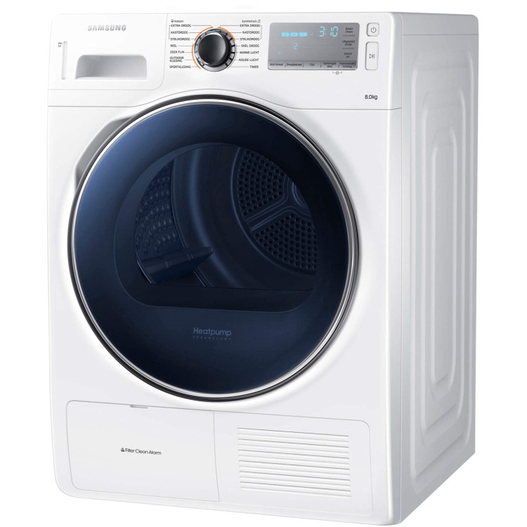 Samsung DV80H8100HW 8kg Freestanding Heat Pump Condenser Tumble Dryer White