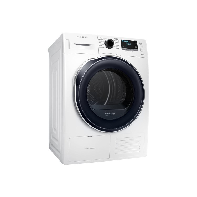 Refurbished Samsung DV80K6010CW Freestanding Heat Pump 8KG Tumble Dryer White