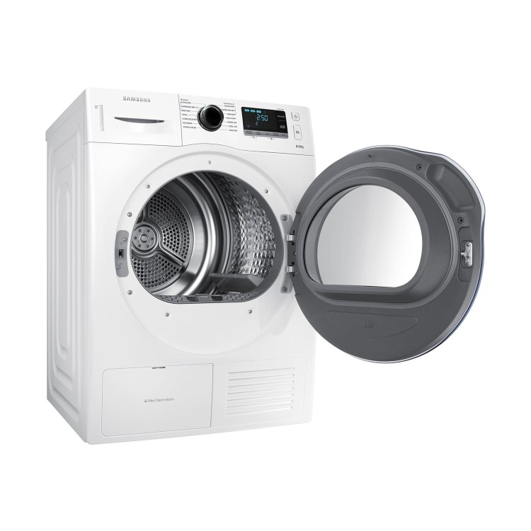 Refurbished Samsung DV80K6010CW Freestanding Heat Pump 8KG Tumble Dryer White