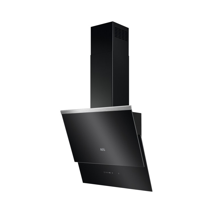 AEG 6000 Series 55cm Angled Cooker Hood - Black Glass