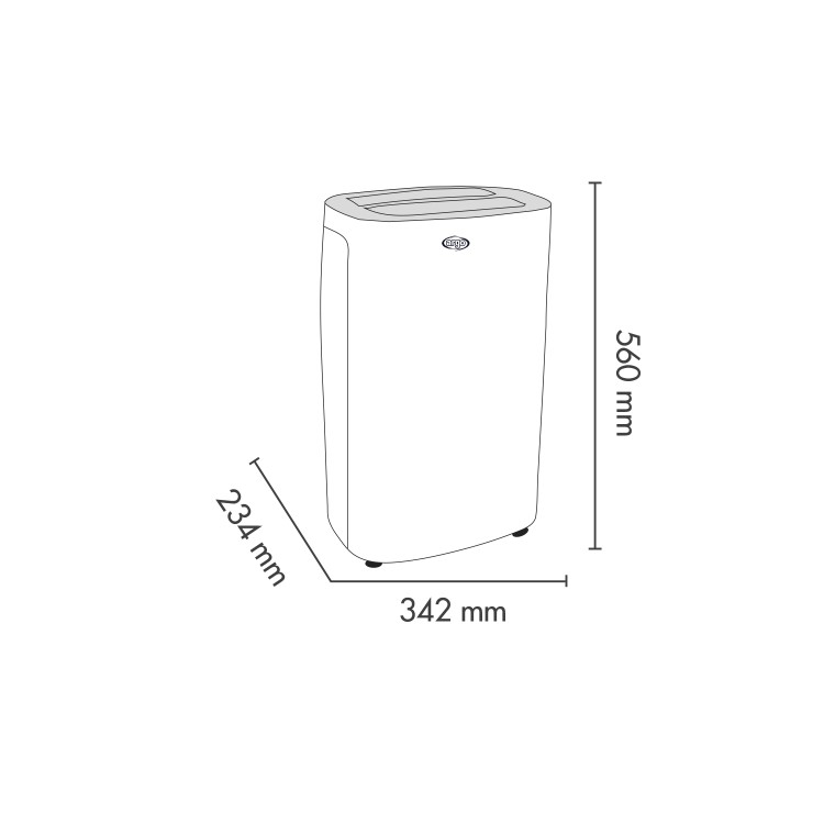 Argo 20 Litre Low Energy Dehumidifier with Digital Humidistat and Anti Dust filter