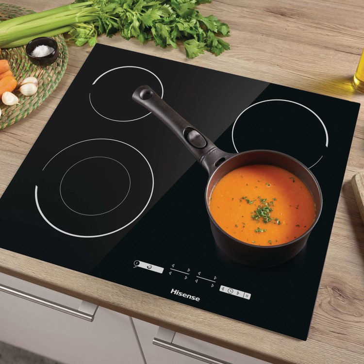 Hisense 60cm 4 Zone Ceramic Hob With Double Ring Zone