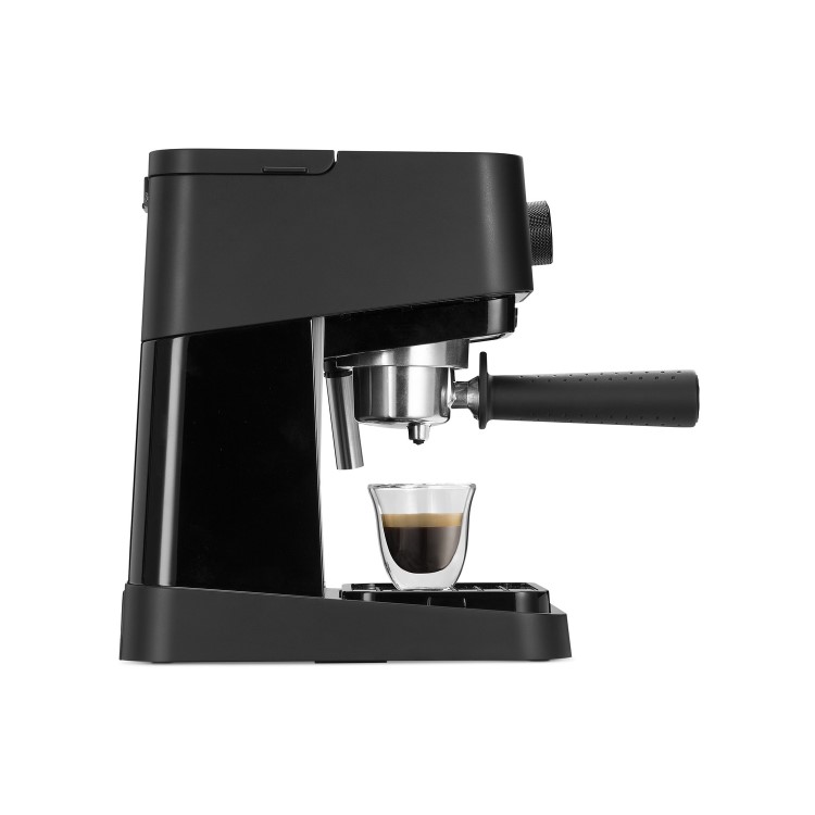 Delonghi Stilosa Manual Espresso Freestanding Coffee Machine with Milk Frother - Black & Silver