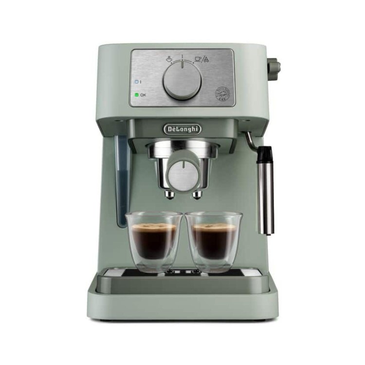 Delonghi Stilosa Manual Espresso Freestanding Coffee Machine with Milk Frother - Green