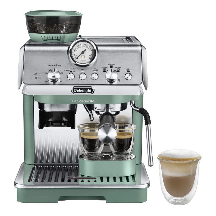 Delonghi La Specialista Arte Manual Bean to Cup Coffee Machine with Milk Frother - Green