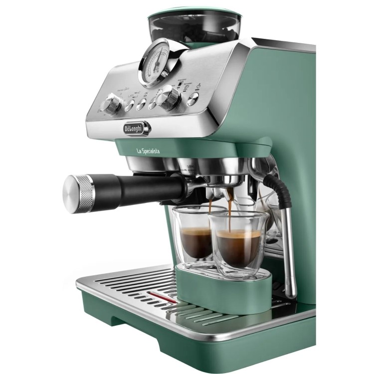 Delonghi La Specialista Arte Manual Bean to Cup Coffee Machine with Milk Frother - Green