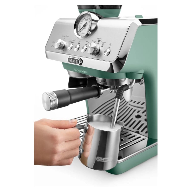 Delonghi La Specialista Arte Manual Bean to Cup Coffee Machine with Milk Frother - Green